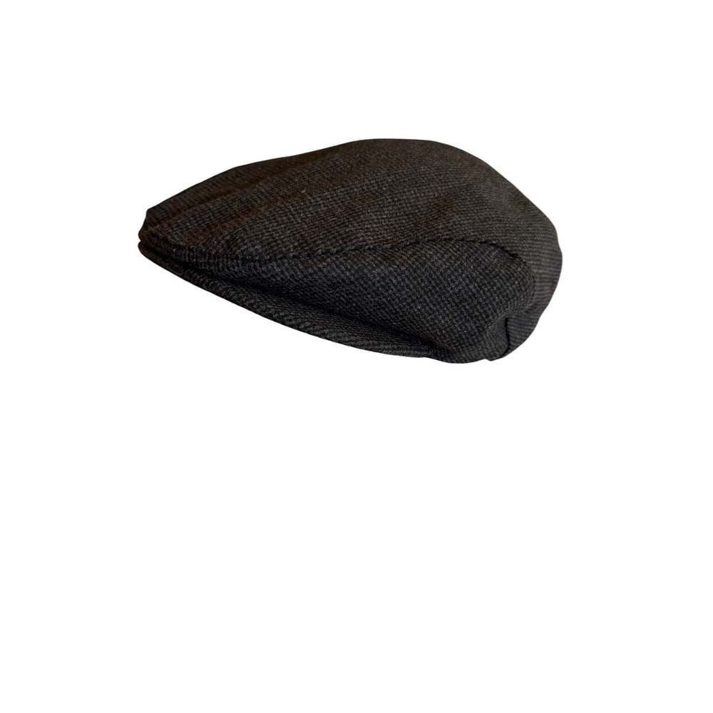 Weatherproof Flat Cap Charcoal Grey Ivy Newsboy Hat Wool Blend Quilted Lining M